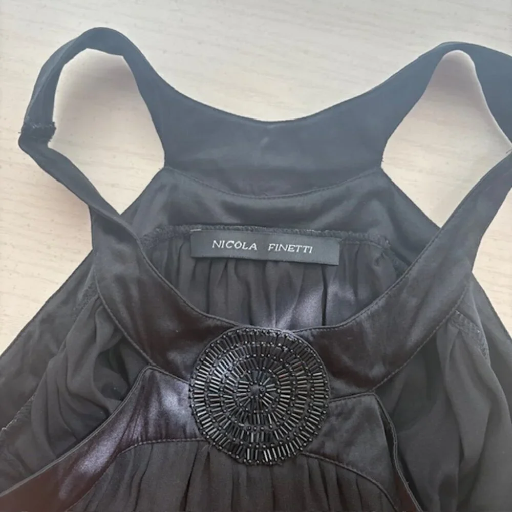 Beaded Silk Dress Nicola Peretti - Picture 7 of 7